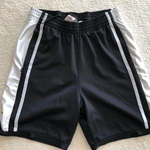 Adidas Black & White Stripes Basketball Shorts M